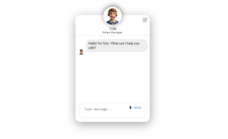 Screenshot of Chatbot